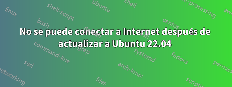 No se puede conectar a Internet después de actualizar a Ubuntu 22.04