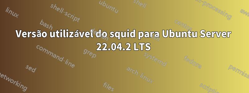 Versão utilizável do squid para Ubuntu Server 22.04.2 LTS