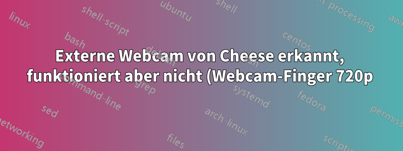 Externe Webcam von Cheese erkannt, funktioniert aber nicht (Webcam-Finger 720p)