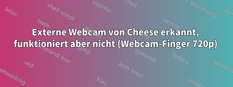 Externe Webcam von Cheese erkannt, funktioniert aber nicht (Webcam-Finger 720p)