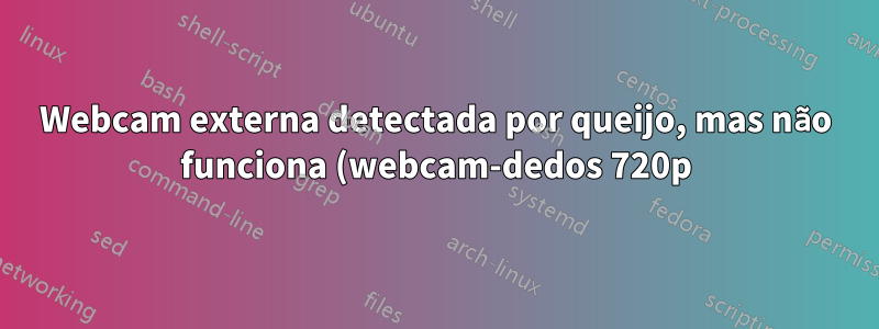 Webcam externa detectada por queijo, mas não funciona (webcam-dedos 720p)