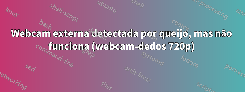 Webcam externa detectada por queijo, mas não funciona (webcam-dedos 720p)