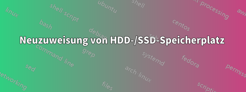 Neuzuweisung von HDD-/SSD-Speicherplatz