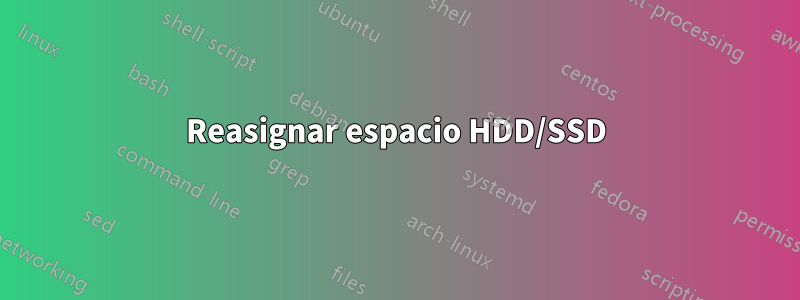 Reasignar espacio HDD/SSD