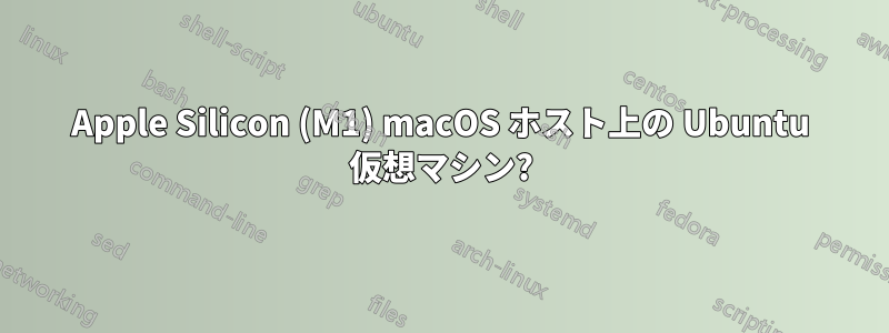 Apple Silicon (M1) macOS ホスト上の Ubuntu 仮想マシン?