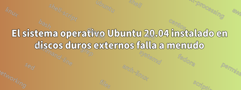 El sistema operativo Ubuntu 20.04 instalado en discos duros externos falla a menudo