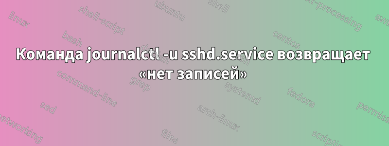 Команда journalctl -u sshd.service возвращает «нет записей»