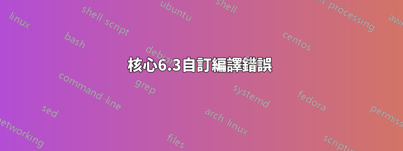 核心6.3自訂編譯錯誤