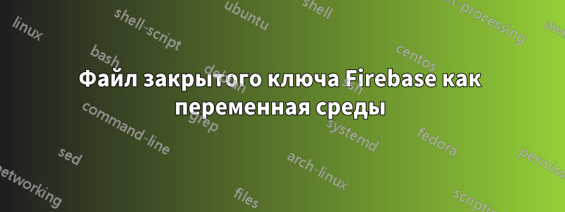 Файл закрытого ключа Firebase как переменная среды