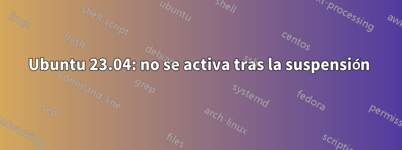 Ubuntu 23.04: no se activa tras la suspensión