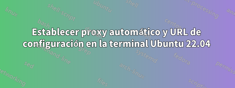 Establecer proxy automático y URL de configuración en la terminal Ubuntu 22.04