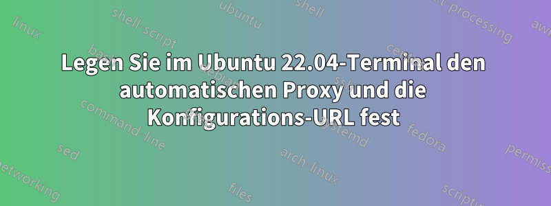 Legen Sie im Ubuntu 22.04-Terminal den automatischen Proxy und die Konfigurations-URL fest