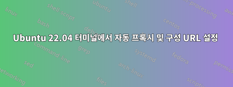 Ubuntu 22.04 터미널에서 자동 프록시 및 구성 URL 설정