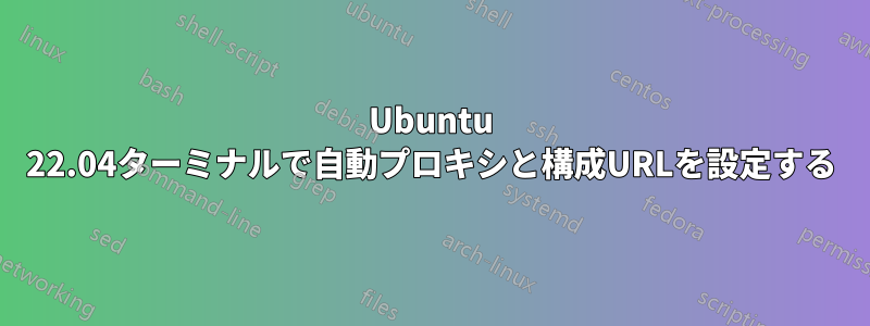 Ubuntu 22.04ターミナルで自動プロキシと構成URLを設定する