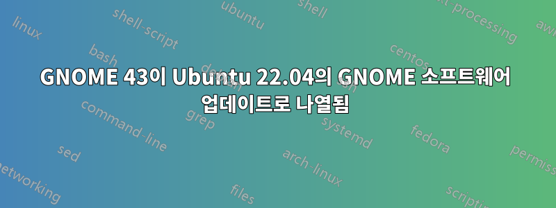 GNOME 43이 Ubuntu 22.04의 GNOME 소프트웨어 업데이트로 나열됨