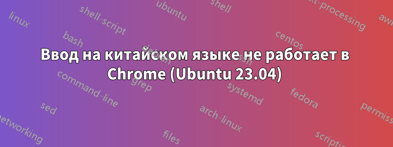 Ввод на китайском языке не работает в Chrome (Ubuntu 23.04)