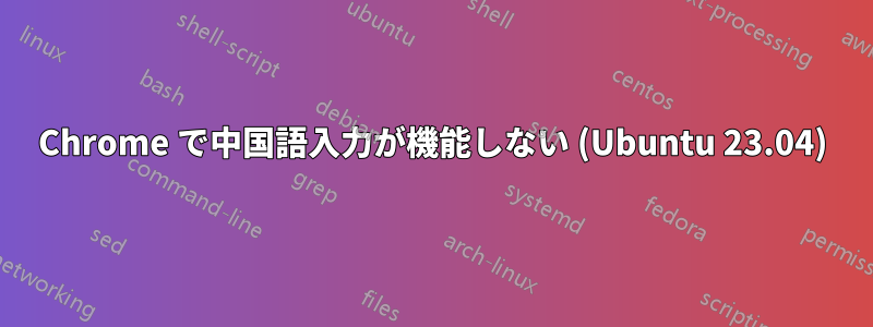 Chrome で中国語入力が機能しない (Ubuntu 23.04)