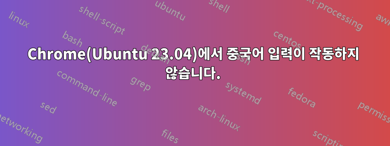 Chrome(Ubuntu 23.04)에서 중국어 입력이 작동하지 않습니다.