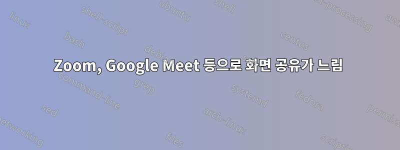 Zoom, Google Meet 등으로 화면 공유가 느림