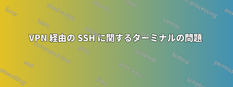 VPN 経由の SSH に関するターミナルの問題