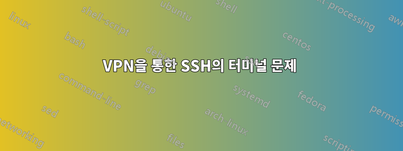 VPN을 통한 SSH의 터미널 문제