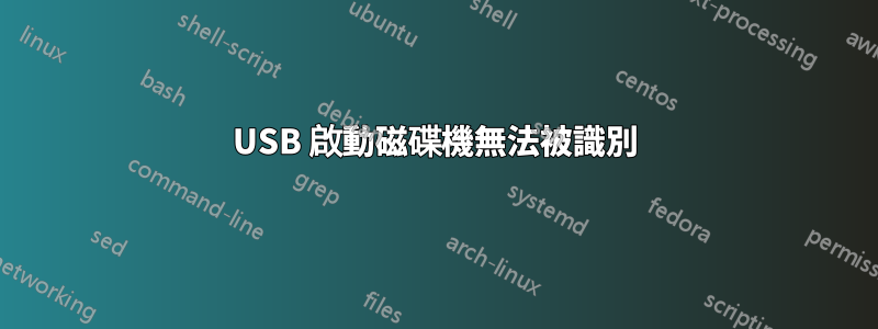 USB 啟動磁碟機無法被識別