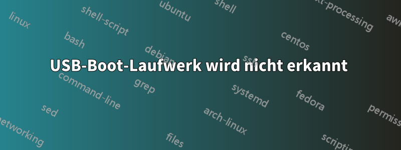 USB-Boot-Laufwerk wird nicht erkannt