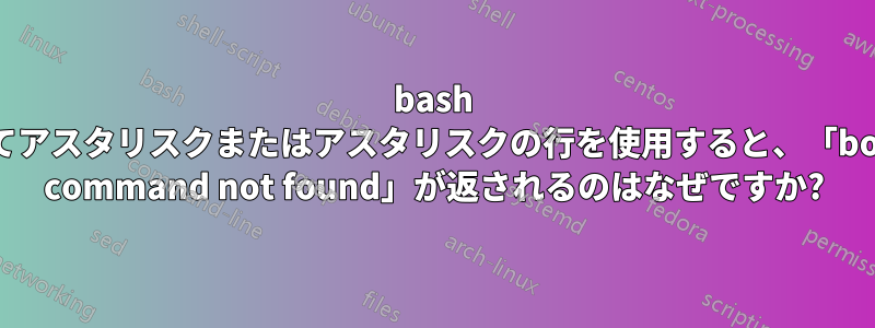 bash コマンドとしてアスタリスクまたはアスタリスクの行を使用すると、「boost_1_69_0: command not found」が返されるのはなぜですか?