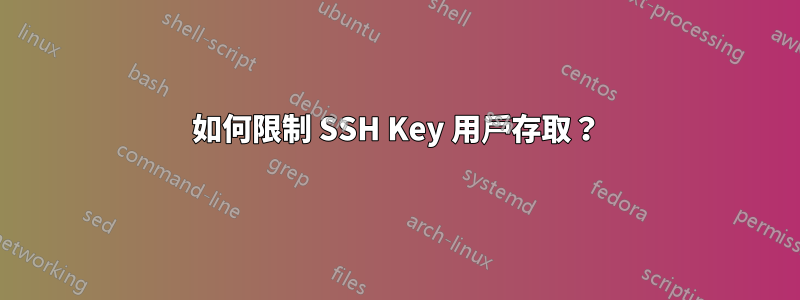 如何限制 SSH Key 用戶存取？