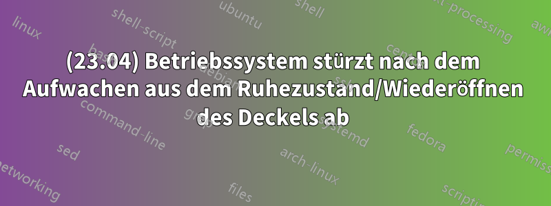 (23.04) Betriebssystem stürzt nach dem Aufwachen aus dem Ruhezustand/Wiederöffnen des Deckels ab