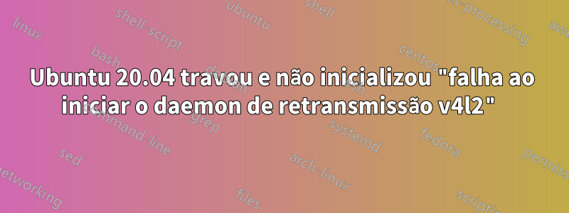 Ubuntu 20.04 travou e não inicializou "falha ao iniciar o daemon de retransmissão v4l2"