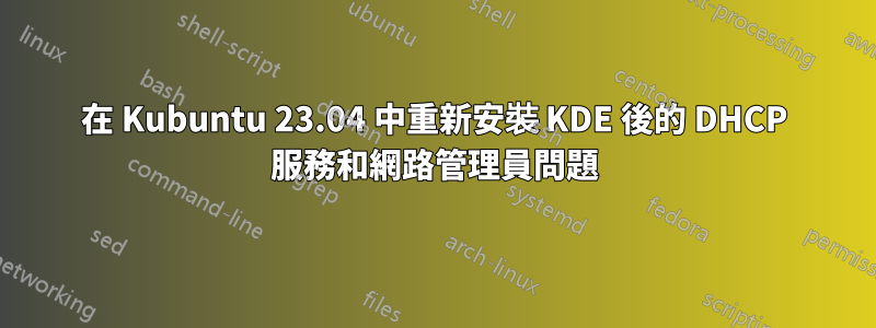 在 Kubuntu 23.04 中重新安裝 KDE 後的 DHCP 服務和網路管理員問題