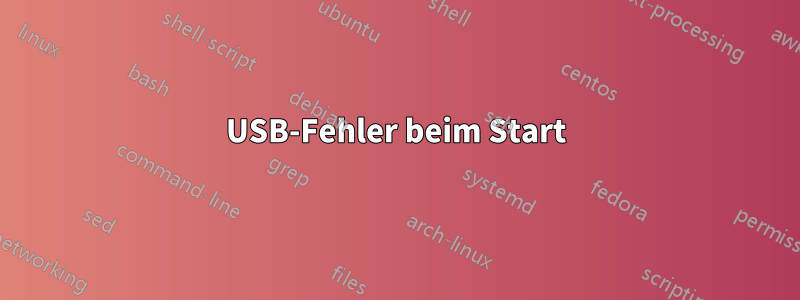 USB-Fehler beim Start