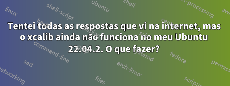 Tentei todas as respostas que vi na internet, mas o xcalib ainda não funciona no meu Ubuntu 22.04.2. O que fazer?