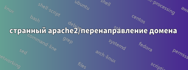 странный apache2/перенаправление домена