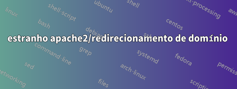 estranho apache2/redirecionamento de domínio