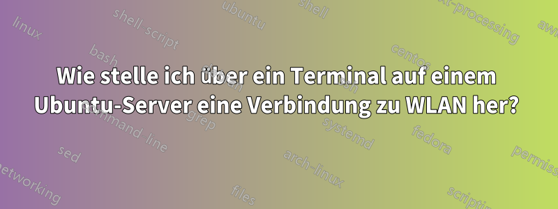 Wie stelle ich über ein Terminal auf einem Ubuntu-Server eine Verbindung zu WLAN her?