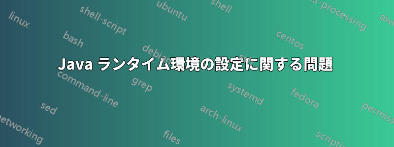 Java ランタイム環境の設定に関する問題