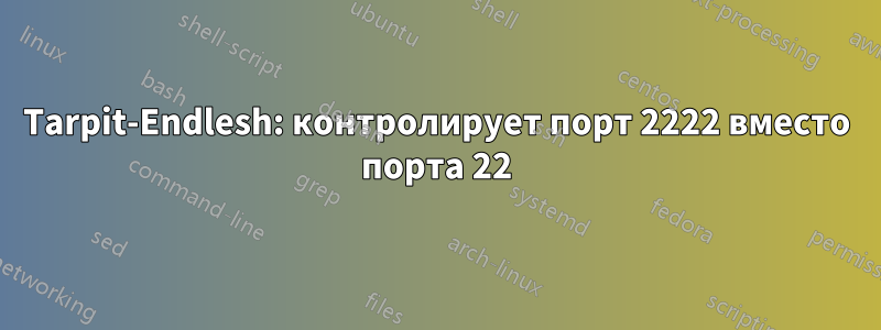 Tarpit-Endlesh: контролирует порт 2222 вместо порта 22