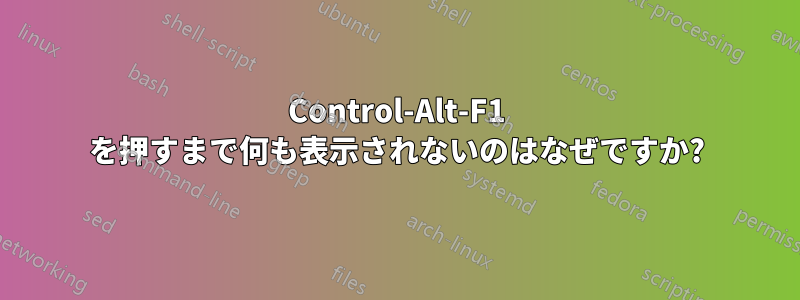 Control-Alt-F1 を押すまで何も表示されないのはなぜですか?