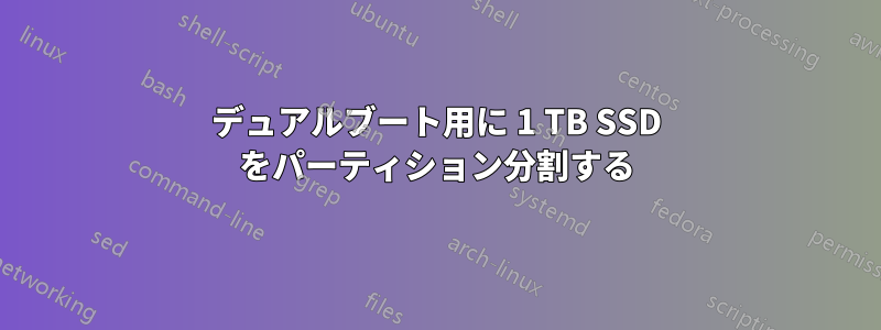 デュアルブート用に 1 TB SSD をパーティション分割する