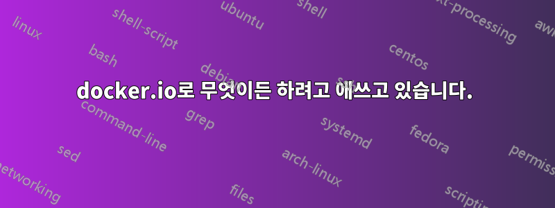 docker.io로 무엇이든 하려고 애쓰고 있습니다.