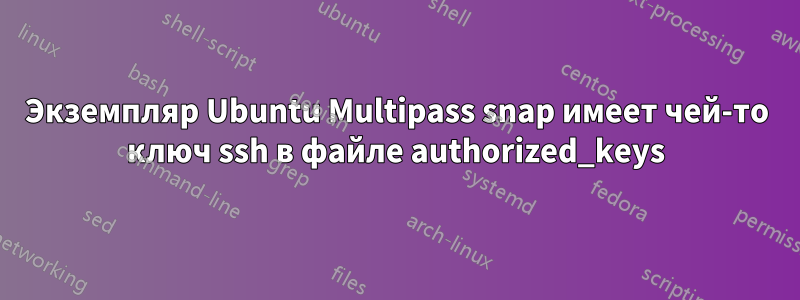 Экземпляр Ubuntu Multipass snap имеет чей-то ключ ssh в файле authorized_keys