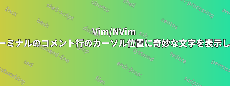 Vim/NVim はターミナルのコメント行のカーソル位置に奇妙な文字を表示します