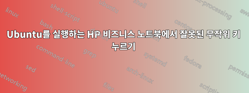 Ubuntu를 실행하는 HP 비즈니스 노트북에서 잘못된 무작위 키 누르기