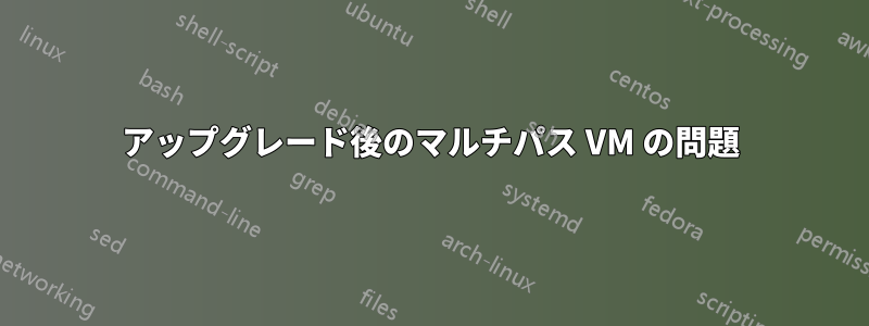 アップグレード後のマルチパス VM の問題