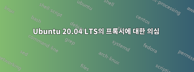 Ubuntu 20.04 LTS의 프록시에 대한 의심