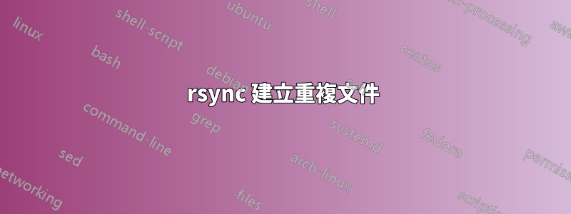 rsync 建立重複文件