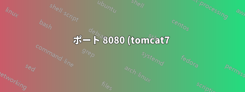 ポート 8080 (tomcat7) はローカルホスト コンピュータの外部から接続できません