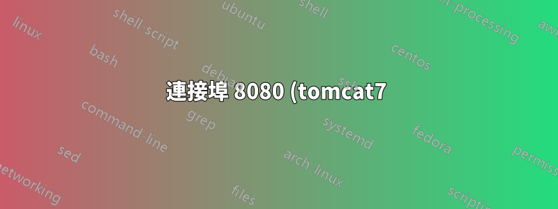 連接埠 8080 (tomcat7) 無法從本機主機電腦外部進行連接